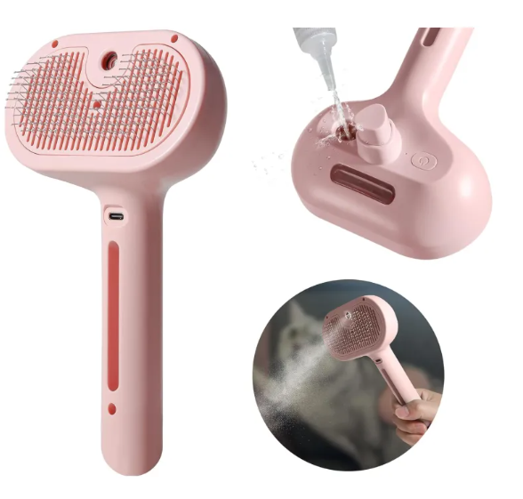 Pet Grooming & Deshedding Spray Brush