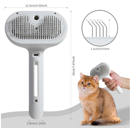 Pet Grooming & Deshedding Spray Brush